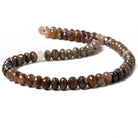 8-9mm Rutilated Quartz Faceted Rondelles 16 inch 78 pieces - The Bead Traders