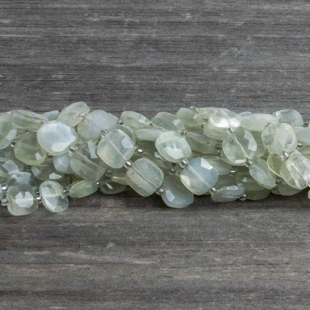 8-9mm Sage Moonstone Faceted Pillows 14 inch 31 beads - The Bead Traders