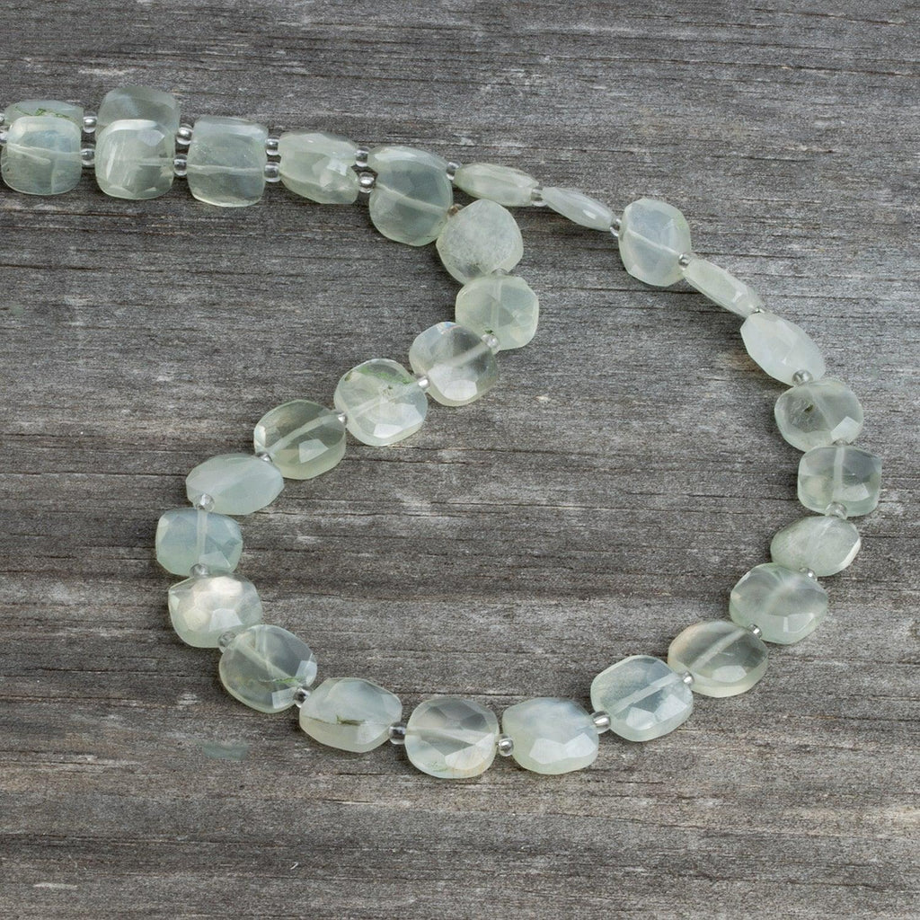 8-9mm Sage Moonstone Faceted Pillows 14 inch 31 beads - The Bead Traders