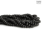 8-9mm Shungite Rondelles 16 inch 75 beads - The Bead Traders