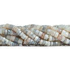8-9mm Silver Mystic Multi Moonstone faceted heishi beads 12.75 inch 71 pieces - The Bead Traders