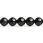 8 mm Shungite plain round beads 15 inch 51 pieces 8mm - The Bead Traders