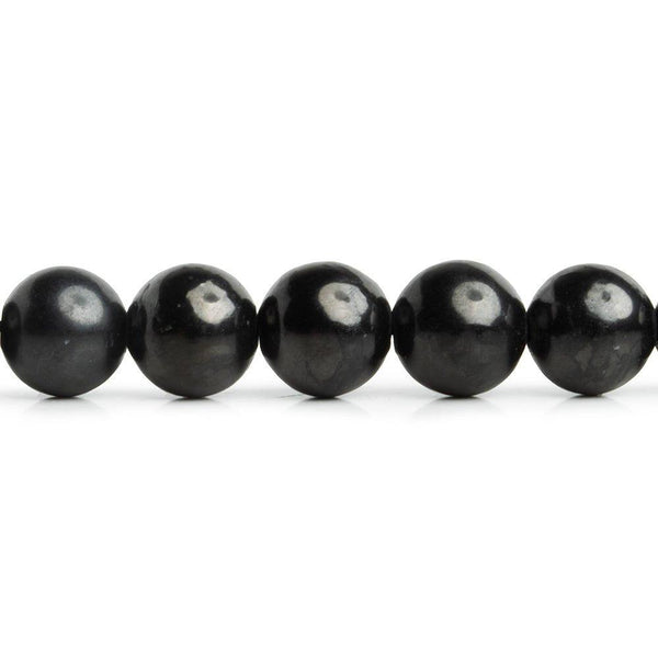 8 mm Shungite plain round beads 15 inch 51 pieces 8mm