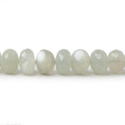 8.5-9.5mm Ceylon Moonstone Faceted Rondelle Beads 14 inch 57 pieces - The Bead Traders