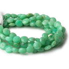 8.5-9.5mm Chrysoprase Faceted Coins 8 inch 23 beads - The Bead Traders
