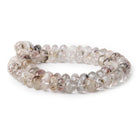 8.5-9mm Mossy Amethyst faceted rondelle beads 15 inch 66 pieces - The Bead Traders