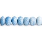 8.5-9mm Owyhee Natural Blue Opal Faceted Rondelles 13 inch 59 beads - The Bead Traders