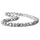 8.5mm Black & White Honeycomb Tibetan Agate faceted rounds 15 inch 43 beads - The Bead Traders