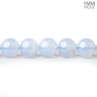 8.5mm Blue Chalcedony plain rounds 16 inch 48 beads - The Bead Traders