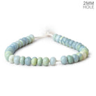 8.5mm Blue & Green Owyhee Opal 2mm Large Hole Plain Rondelles 36 Beads - The Bead Traders