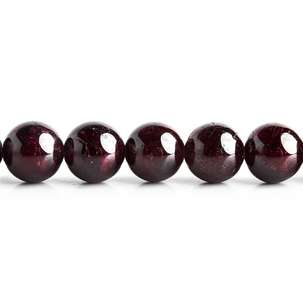 8.5mm Garnet Plain Round Beads 15.5 inch 46 pieces A - The Bead Traders