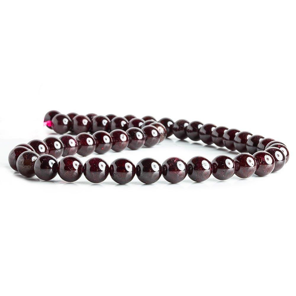 8.5mm Garnet Plain Round Beads 15.5 inch 46 pieces A - The Bead Traders