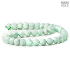 8.5mm Green Angelite Plain Round beads 15.5 inch 47 beads - The Bead Traders
