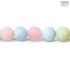 8.5mm Matte Multi Beryl plain rounds 15 inch 48 beads - The Bead Traders