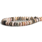 8.5mm Matte Rhodochrosite Plain Rondelle Beads 7.5 inch 40 pieces - The Bead Traders