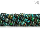 8.5mm Natural Hubei Turquoise Plain Rondelles 16 inch 100 beads - The Bead Traders