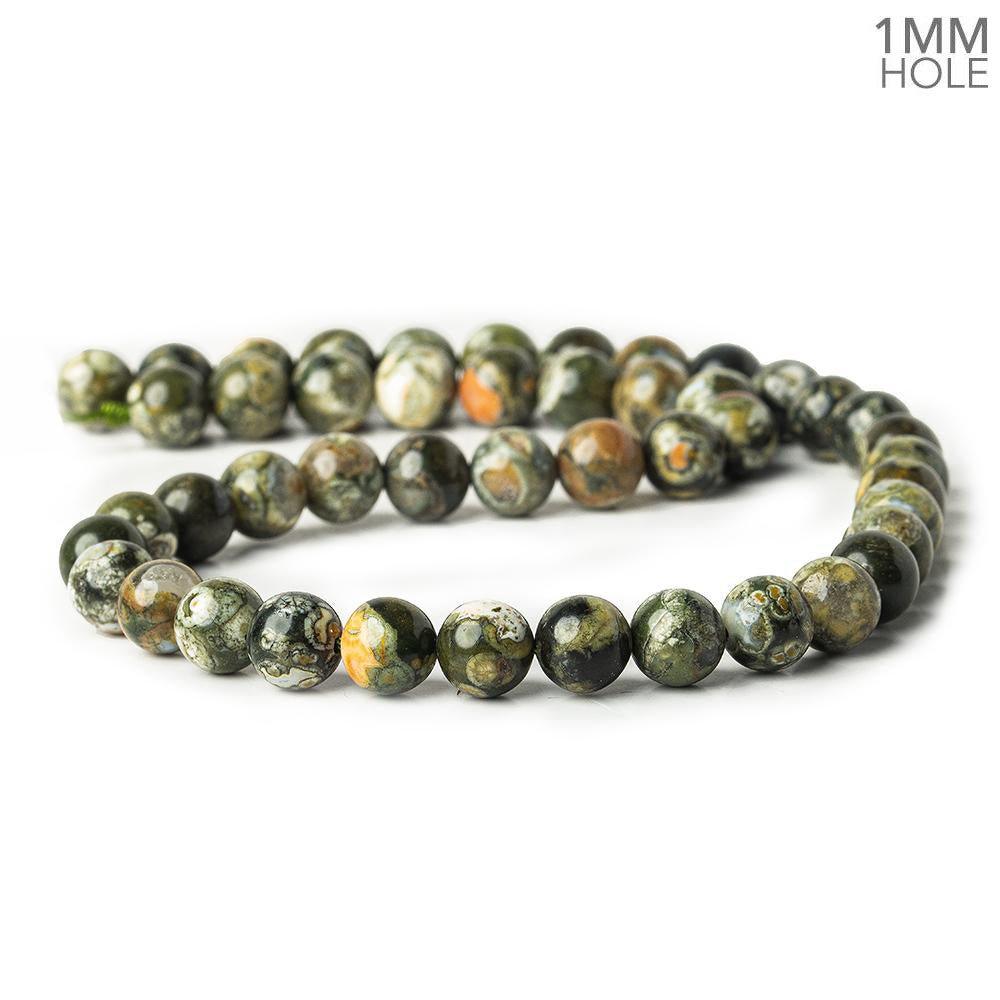 8.5mm Rhyolite Plain Round 1mm drill hole beads 15.5 inch 46 pieces - The Bead Traders