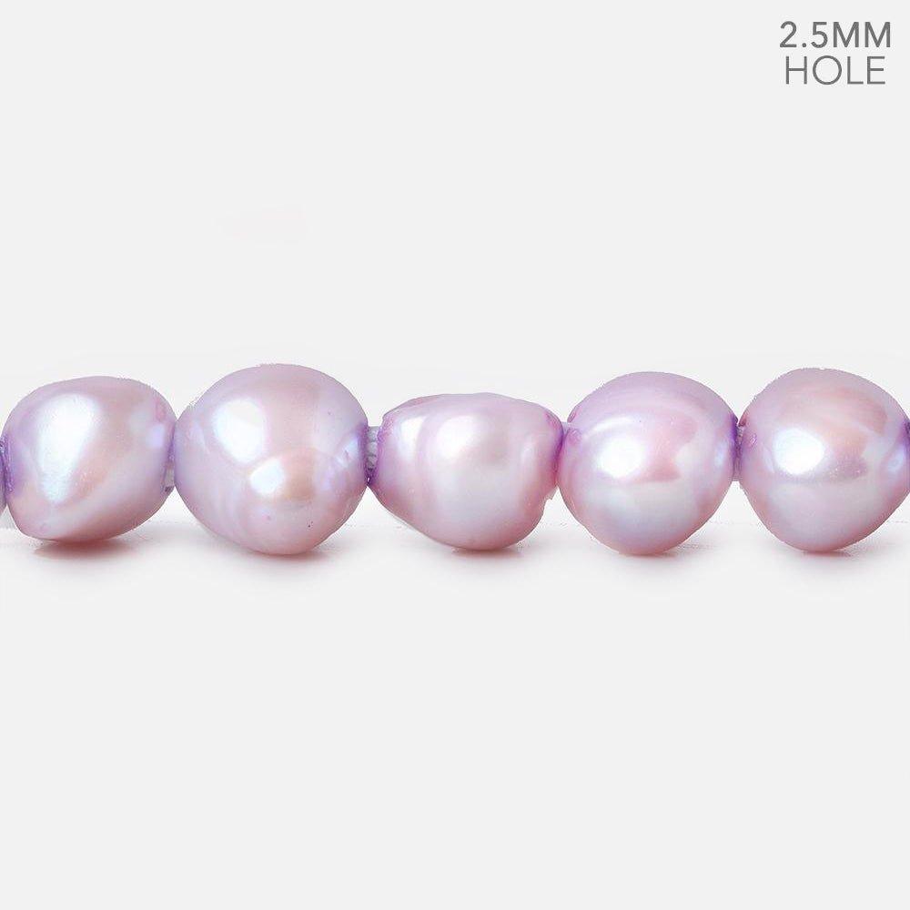 8.5x7.5-10.5x8mm Lilac Baroque 2.5mm Large Hole Pearls 15 inch 48 pcs - The Bead Traders