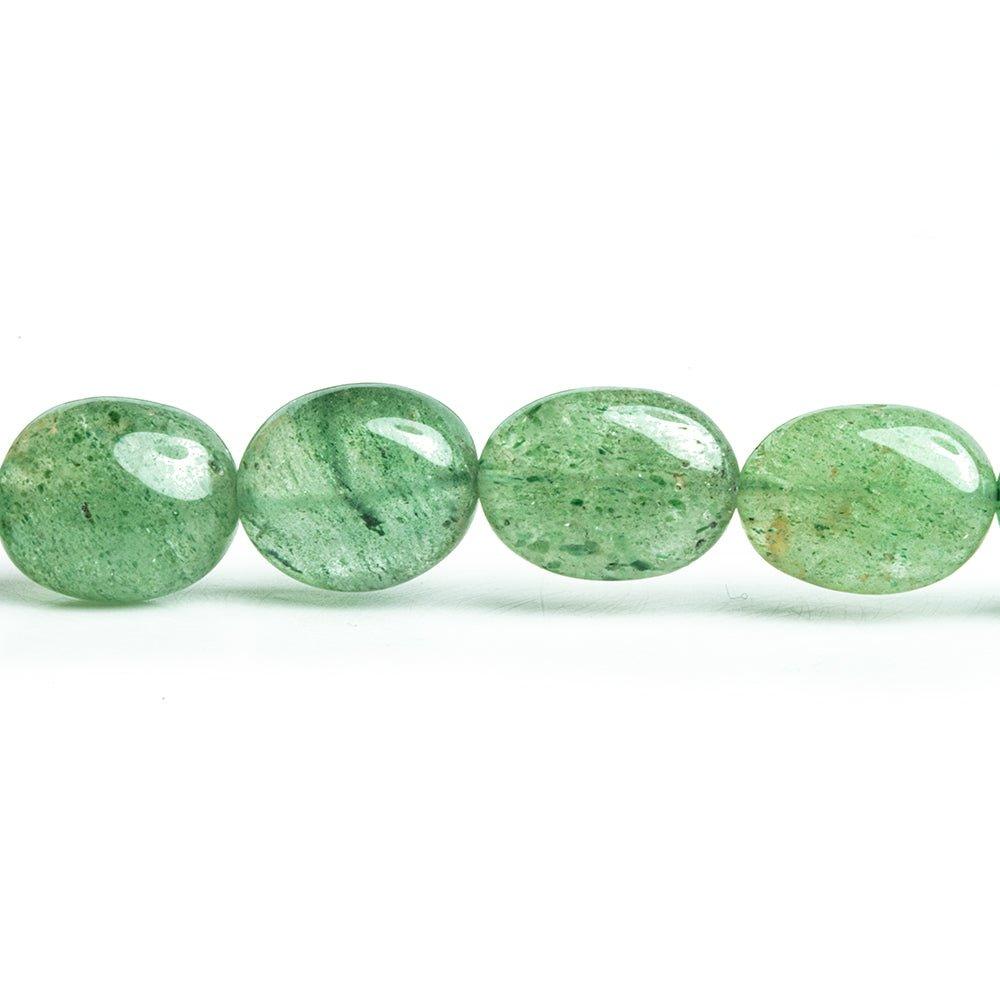 8.5x7mm-11x9.5mm Green Strawberry Quartz 17 inch 40 pieces - The Bead Traders