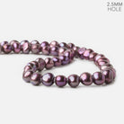 8.5x8-9.5x8mm Regal Purple Baroque 2.5mm Large Hole Pearls 15 inch 50 pcs - The Bead Traders