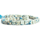 8mm-10mm K2 Azurite Granite "K2 Jasper" Plain Cube Beads 17 inch 45 pieces - The Bead Traders