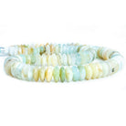 8mm-11mm Blue Peruvian Opal German Cut Faceted Rondelle 16 inch 110 pieces - The Bead Traders