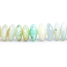 8mm-11mm Blue Peruvian Opal German Cut Faceted Rondelle 16 inch 110 pieces - The Bead Traders