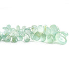 8mm-15mm Aquamarine Faceted Pear Beads 8 inch 57 pieces - The Bead Traders