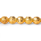 8mm 22kt Gold Plated Brass Oval Beads, 8 inch, 28 beads - The Bead Traders