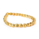 8mm 22kt Gold Plated Brass Wave Diamond Cut Oval Beads, 8 inch, 28 beads - The Bead Traders