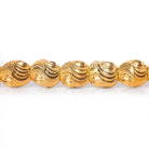 8mm 22kt Gold Plated Brass Wave Diamond Cut Oval Beads, 8 inch, 28 beads - The Bead Traders