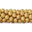 8mm 22kt Gold Plated Copper Roval Pear Beads 8 inch 28pcs - The Bead Traders