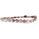 8mm-9mm Chocolate Moonstone Faceted Coin Beads 8 inch 23 pieces - The Bead Traders