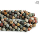 8mm American Picture Jasper Plain Round Beads 15 inch 45 pieces - The Bead Traders
