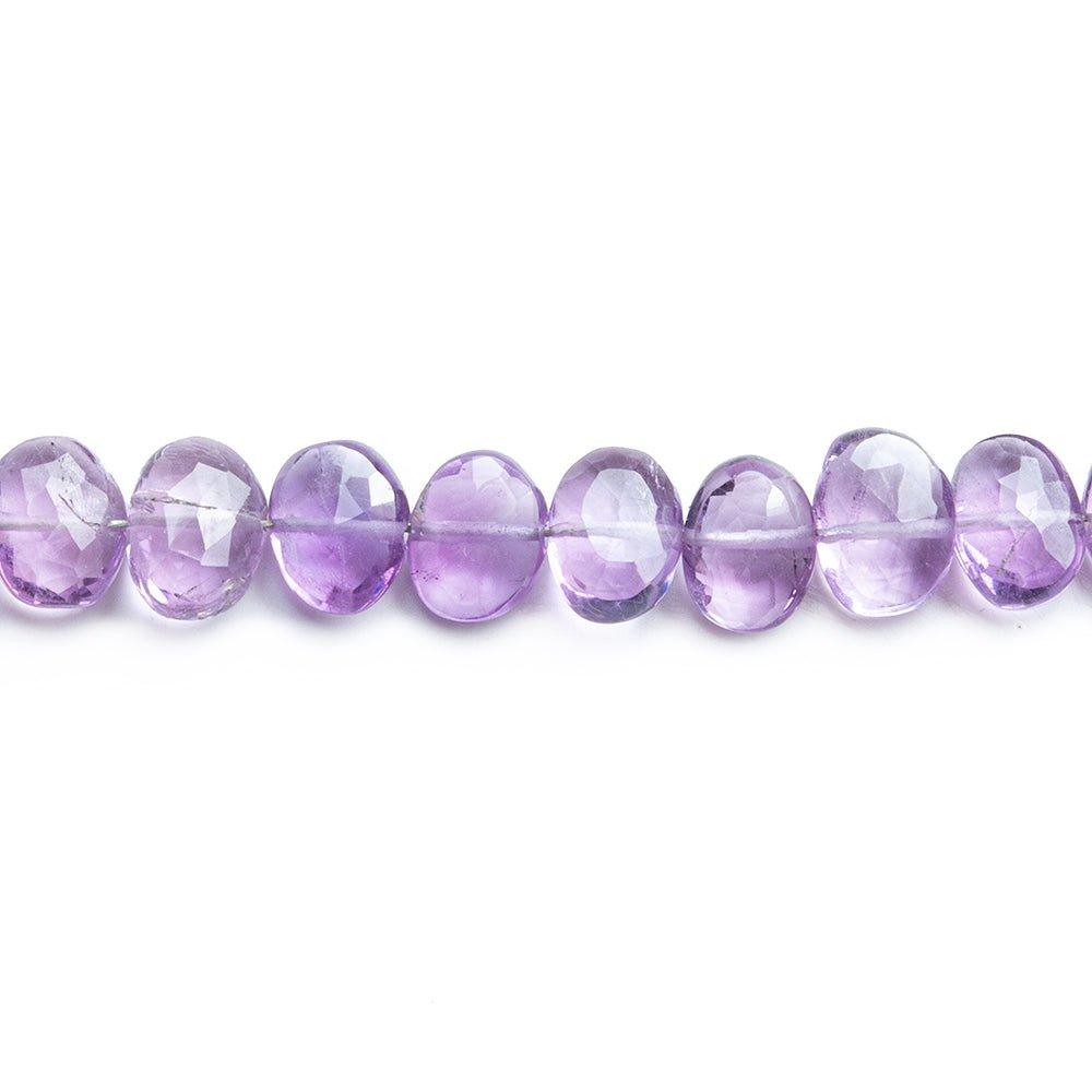 8mm Amethyst Faceted Side Drilled Oval Beads 8 inch 36 pieces - The Bead Traders