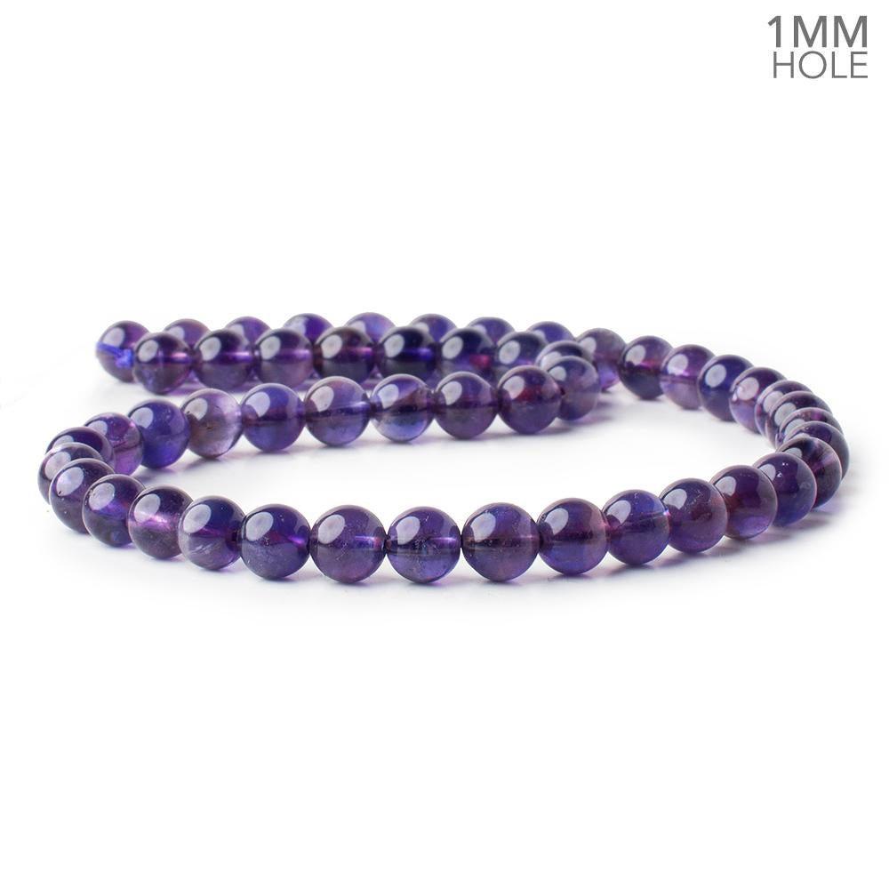 8mm Amethyst plain rounds 15.5 inch 50 beads - The Bead Traders