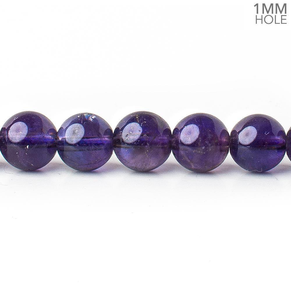 8mm Amethyst plain rounds 15.5 inch 50 beads - The Bead Traders