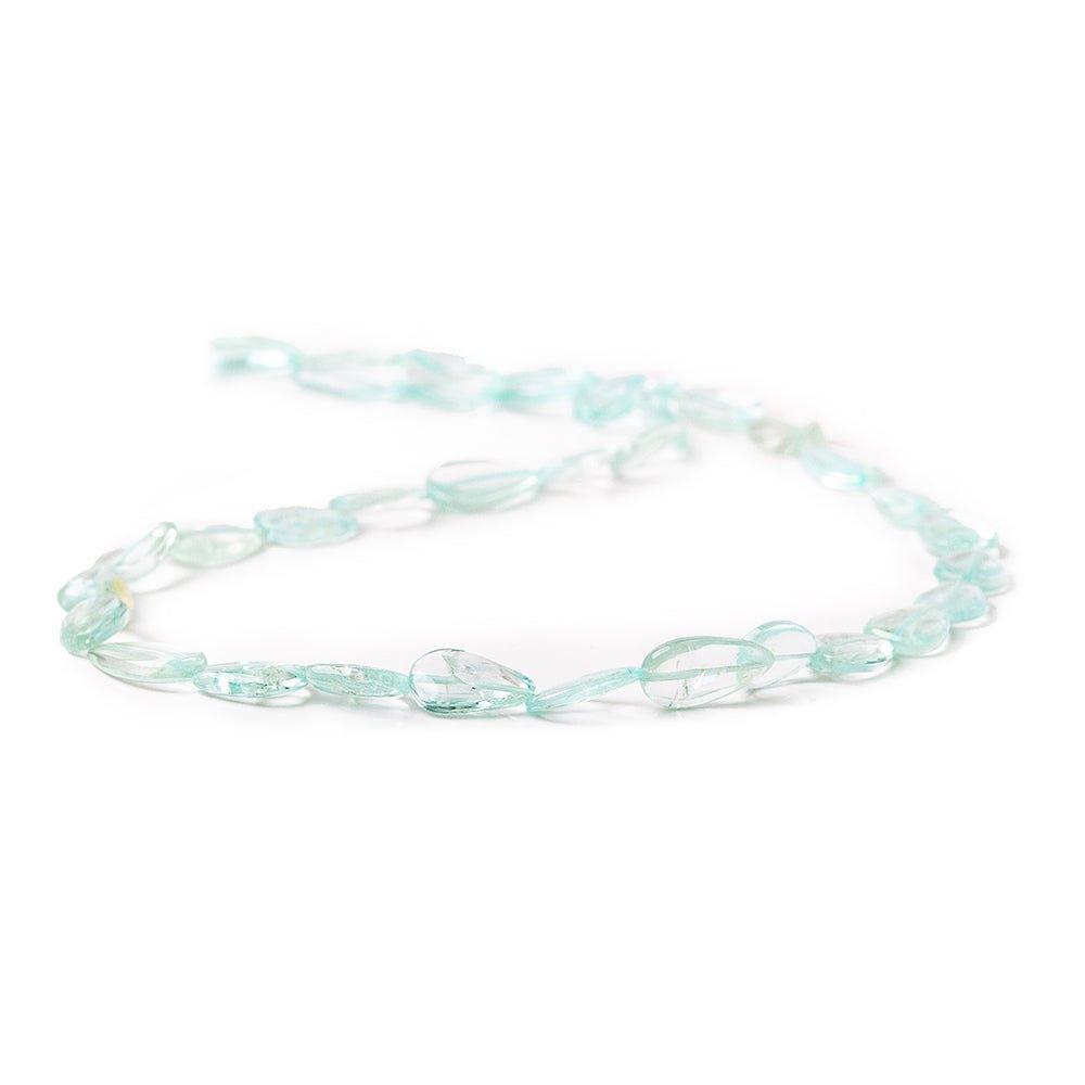 8mm Aquamarine Plain Pear Beads, 13 inch - The Bead Traders