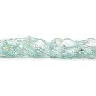 8mm Aquamarine Plain Pear Beads, 13 inch - The Bead Traders