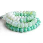 8mm Blue Peruvian Opal Faceted Rondelles 16 inch 75 beads - The Bead Traders