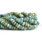 8mm Blue Peruvian Opal Faceted Rondelles 16 inch 85 beads - The Bead Traders