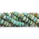 8mm Blue Peruvian Opal Faceted Rondelles 16 inch 85 beads - The Bead Traders