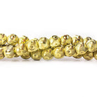 8mm Brass Diamond Cut Wave Circle Round Beads, 8 inch - The Bead Traders
