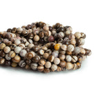8mm Brown Zebra Jasper Plain Rounds 15 inch 45 beads - The Bead Traders