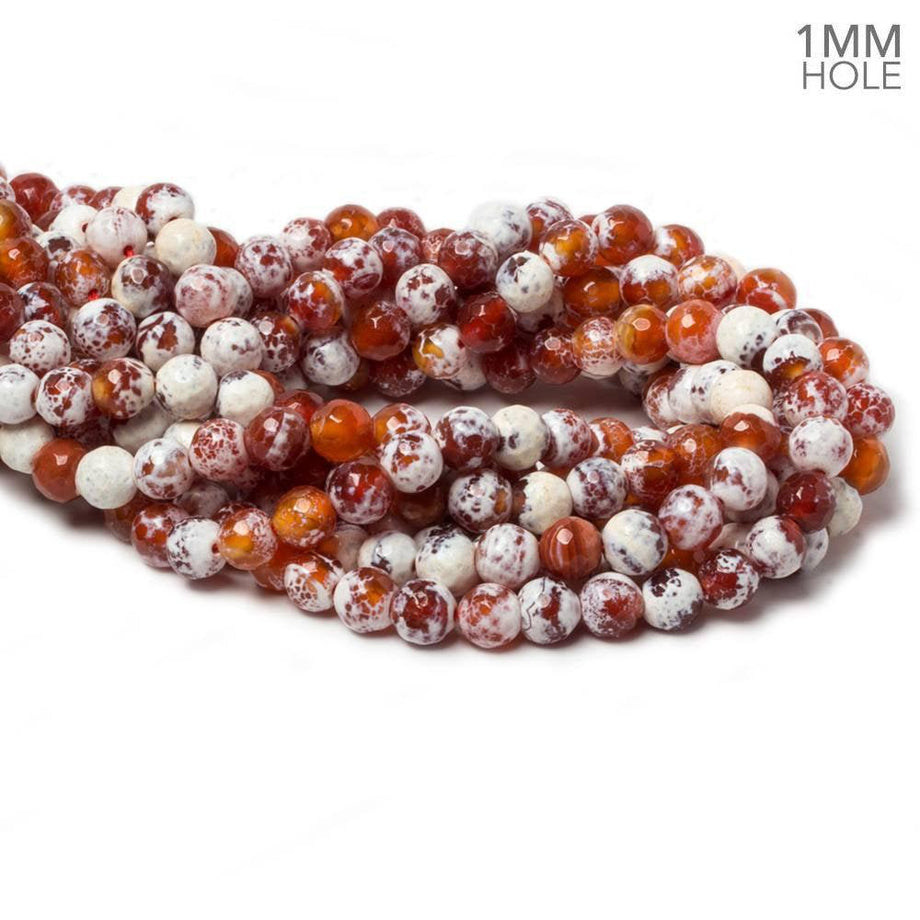 Buy 8mm Burnt Orange Tan Tibetan Agate faceted rounds 15 inch 47