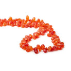 8mm Carnelian Faceted Teardrop Beads, 14 inch - The Bead Traders