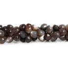 8mm Chocolate Moonstone Faceted Candy Kiss 8 inch 50 beads - The Bead Traders