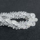 8mm Crystal Quartz Faceted Rondelles 14 inch 65 beads - The Bead Traders