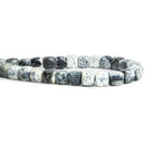 8mm Dendritic Opal Faceted Cube Beads 8 inch 30 pieces - The Bead Traders