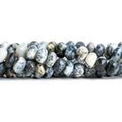 8mm Dendritic Opal Faceted Rondelle Beads 8 inch 42 pieces - The Bead Traders